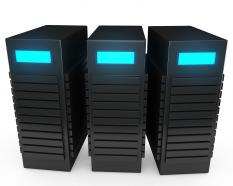 0914 3d black computer servers for workstations concept stock photo