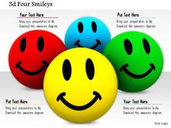 0914 3d four colorful smileys image slide image graphics for powerpoint