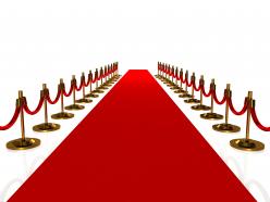 0914 3d red carpet path to success stock photo