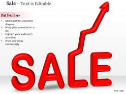 0914 3d sale text with arrow on white background image graphics for powerpoint