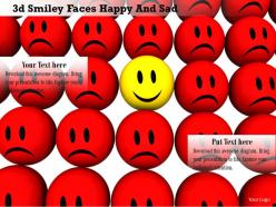 0914 3d smiley faces happy and sad customer satisfaction image slide image graphics for powerpoint