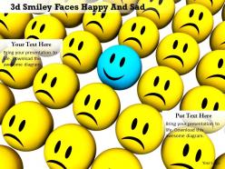 0914 3d smiley faces happy and sad image slide image graphics for powerpoint