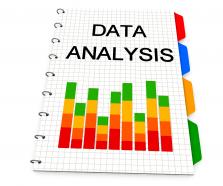 0914 bar graph for data analysis stock photo