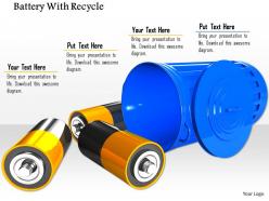 0914 battery with recycle bin energy saving image slide template image graphics for powerpoint
