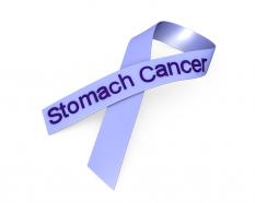 0914 Blue Ribbon For Stomach Cancer Awareness Stock Photo
