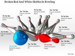 0914 broken red and white skittles in bowling game image slide image graphics for powerpoint