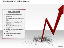 0914 broken wall with arrow growth concept image slide image graphics for powerpoint