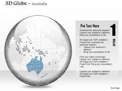 0914 business plan 3d binary globe vector australia highlighted powerpoint presentation template