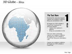 0914 business plan 3d blue color africa highlighted binary globe powerpoint presentation template
