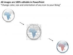 0914 business plan 3d blue color africa highlighted binary globe powerpoint presentation template