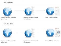 0914 business plan 3d blue glossy continents specialized globes powerpoint presentation template