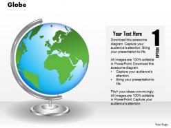 0914 Business Plan 3d Earth Globe Atlas With Stand PowerPoint Presentation Template