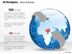 0914 business plan 3d globe enclosed in arrow marked with africa and europe powerpoint presentation template