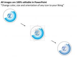0914 business plan 3d globe in semi circle disks diagram powerpoint presentation template