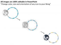 0914 business plan 3d globe with circular agenda diagram powerpoint presentation template