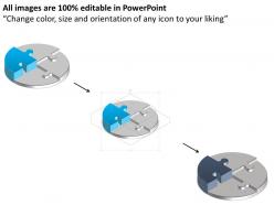 0914 business plan 3d pie chart one blue piece powerpoint template