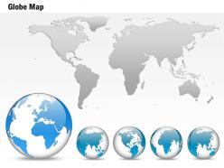 0914 business plan 3d small area specific globe with world map powerpoint presentation template
