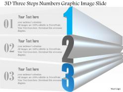 0914 business plan 3d three steps numbers graphic image slide powerpoint template