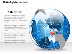 0914 business plan 3d world globe enclosed in arrow location icon powerpoint presentation template
