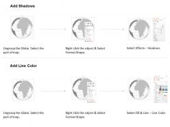 0914 business plan 3d world globe magnifying glass on africa powerpoint presentation template