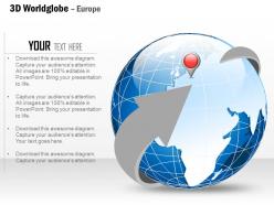 0914 business plan 3d world globe with location icon europe powerpoint presentation template