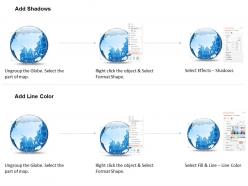 0914 business plan 3d world globe with location icon on africa europe asia powerpoint presentation template