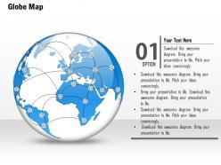 0914 business plan 3d world globe with network powerpoint presentation template
