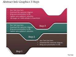 0914 business plan abstract info graphics 3 steps powerpoint presentation template