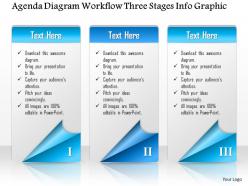0914 business plan agenda diagram workflow three stages info graphic powerpoint presentation template