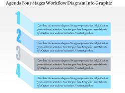 0914 business plan agenda four stages workflow diagram info graphic powerpoint presentation template