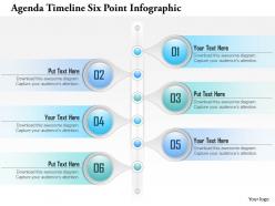 0914 business plan agenda timeline six point infographic powerpoint presentation template