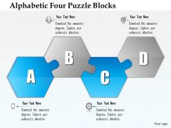 0914 business plan alphabetic four puzzle blocks powerpoint presentation template