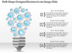 0914 business plan bulb shape designed business icons image slide powerpoint template