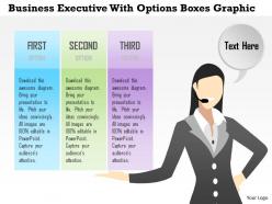 0914 business plan business executive with options boxes graphic powerpoint template