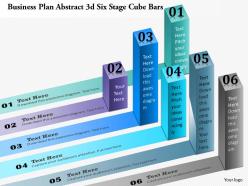 0914 business plan business plan abstract 3d six stage cube bars powerpoint presentation template