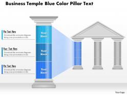 0914 business plan business temple blue color pillar text powerpoint presentation template