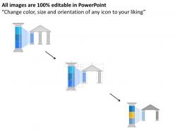 0914 business plan business temple blue color pillar text powerpoint presentation template