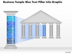 0914 business plan business temple blue text pillar info graphic powerpoint presentation template