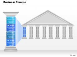 0914 business plan business temple to display pillars of business powerpoint presentation template