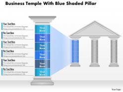 0914 business plan business temple with blue shaded pillar powerpoint presentation template