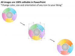 0914 business plan circle puzzle five parts process diagram powerpoint template