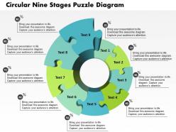 0914 business plan circular nine stages puzzle diagram powerpoint template