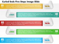 0914 business plan curled ends five steps image slide powerpoint template