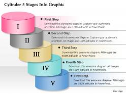 0914 business plan cylinder 5 stages info graphic powerpoint presentation template