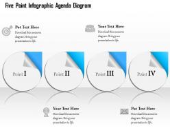 0914 Business Plan Five Point Infographic Agenda Diagram Powerpoint Presentation Template