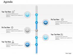 0914 Business Plan Five Points Agenda Vertical Time Line Diagram Powerpoint Presentation Template