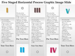 0914 business plan five staged horizontal process graphic image slide powerpoint template