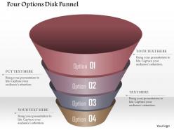 0914 Business Plan Four Options Disk Funnel Powerpoint Template