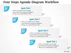 0914 business plan four steps agenda diagram workflow powerpoint presentation template