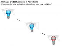 0914 business plan geometric light bulb four stages image powerpoint template